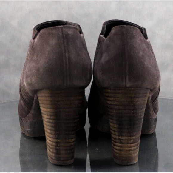 Paul Green $285 Women's Heeled Booties Boots Size US 10 UK 7.5 Suede Gray - Picture 7 of 10